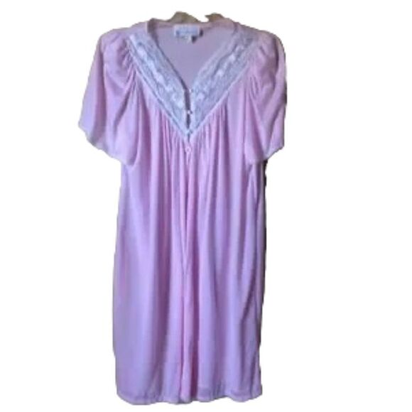 Vandemere Button Front Nightgown/Robe Pink Large - Picture 1 of 7